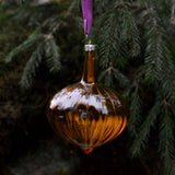 Christmas glass bauble - sienna