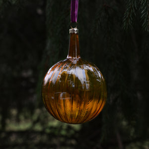 Christmas glass bauble - sienna