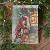 Vintage style christmas card, santa - Dessin Design