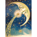 Moon - Birthday glitter Card