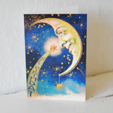 Moon - Birthday glitter Card