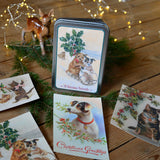 Tin box with 20 christmas cards - Dessin Design