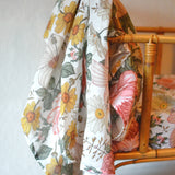 Muslin Baby blanket - garden floral