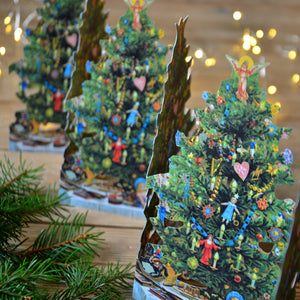 Fold out paper row - Christmas tree - Dessin Design