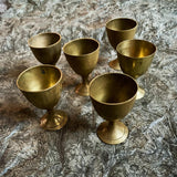 Vintage brass egg cups