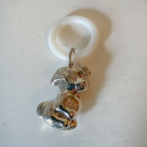 Vintage Silver plated baby rattle