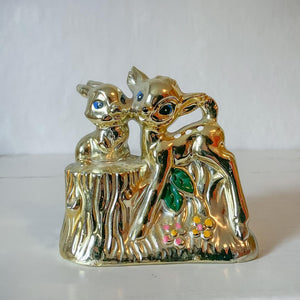 Kitschy golden moneybox, Bambi