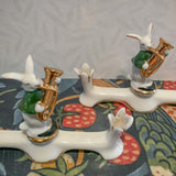 Vintage small candle holders with bunnies