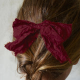 Dessin Design Christmas bow with clip - burgundy
